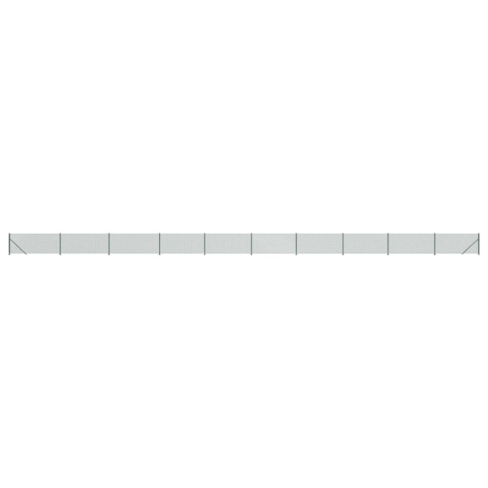 vidaXL Gard plasă de sârmă cu bordură, verde, 0,8x25 m