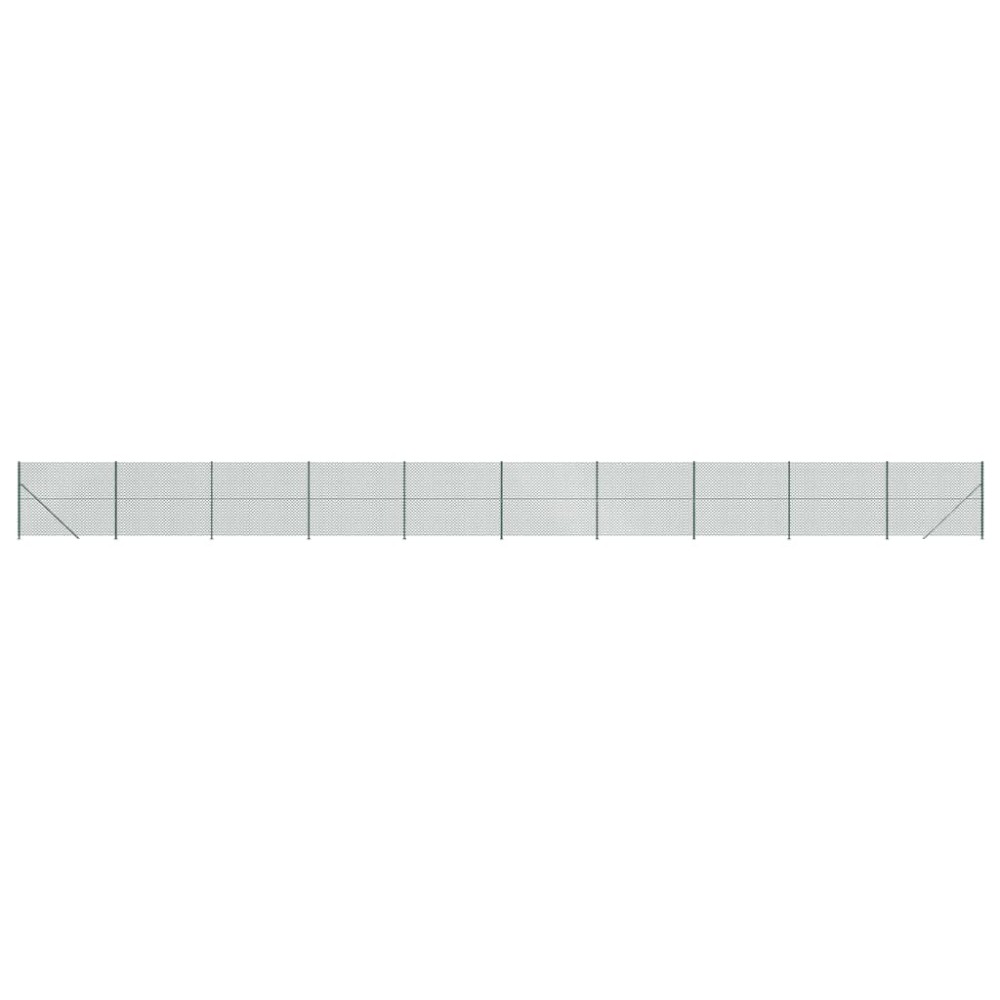 vidaXL Gard plasă de sârmă cu bordură, verde, 1,6x25 m