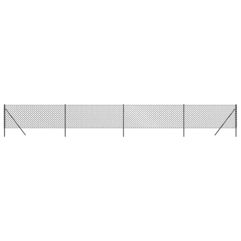 vidaXL Gard plasă de sârmă, antracit, 1x10 m