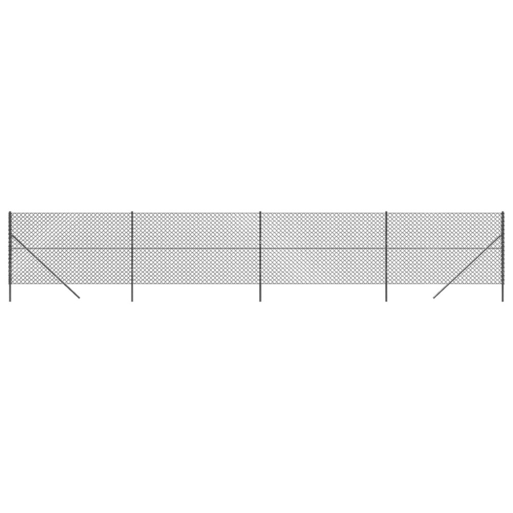 vidaXL Gard plasă de sârmă, antracit, 1,4x10 m
