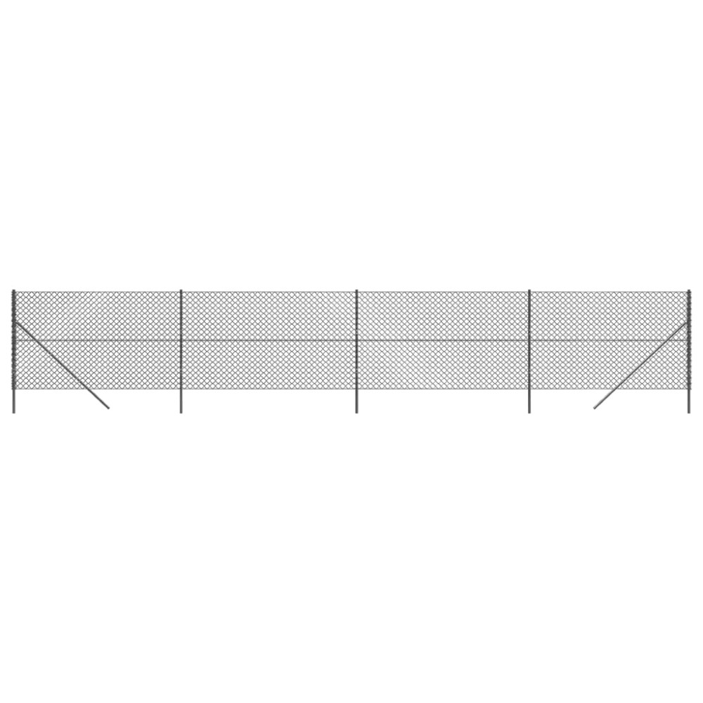 vidaXL Gard plasă de sârmă, antracit, 1,6x10 m