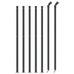 vidaXL Gard plasă de sârmă cu bordură, antracit, 1,1x10 m