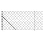 vidaXL Gard plasă de sârmă cu bordură, antracit, 1,1x10 m
