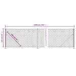 vidaXL Gard plasă de sârmă cu bordură, antracit, 1,1x10 m