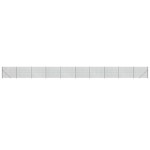 vidaXL Gard plasă de sârmă cu bordură, antracit, 1,6x25 m