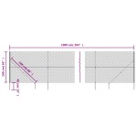 vidaXL Gard plasă de sârmă cu țăruși de fixare, argintiu, 1,6x10 m vidaXL Gard plasă de sârmă cu țăruși de fixare, argintiu, 1,6x10 m