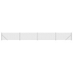vidaXL Gard plasă de sârmă cu bordură, argintiu, 0,8x10 m