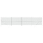 vidaXL Gard plasă de sârmă cu bordură, argintiu, 1,4x10 m