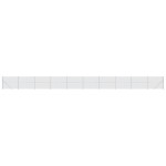 vidaXL Gard plasă de sârmă cu bordură, argintiu, 1,6x25 m