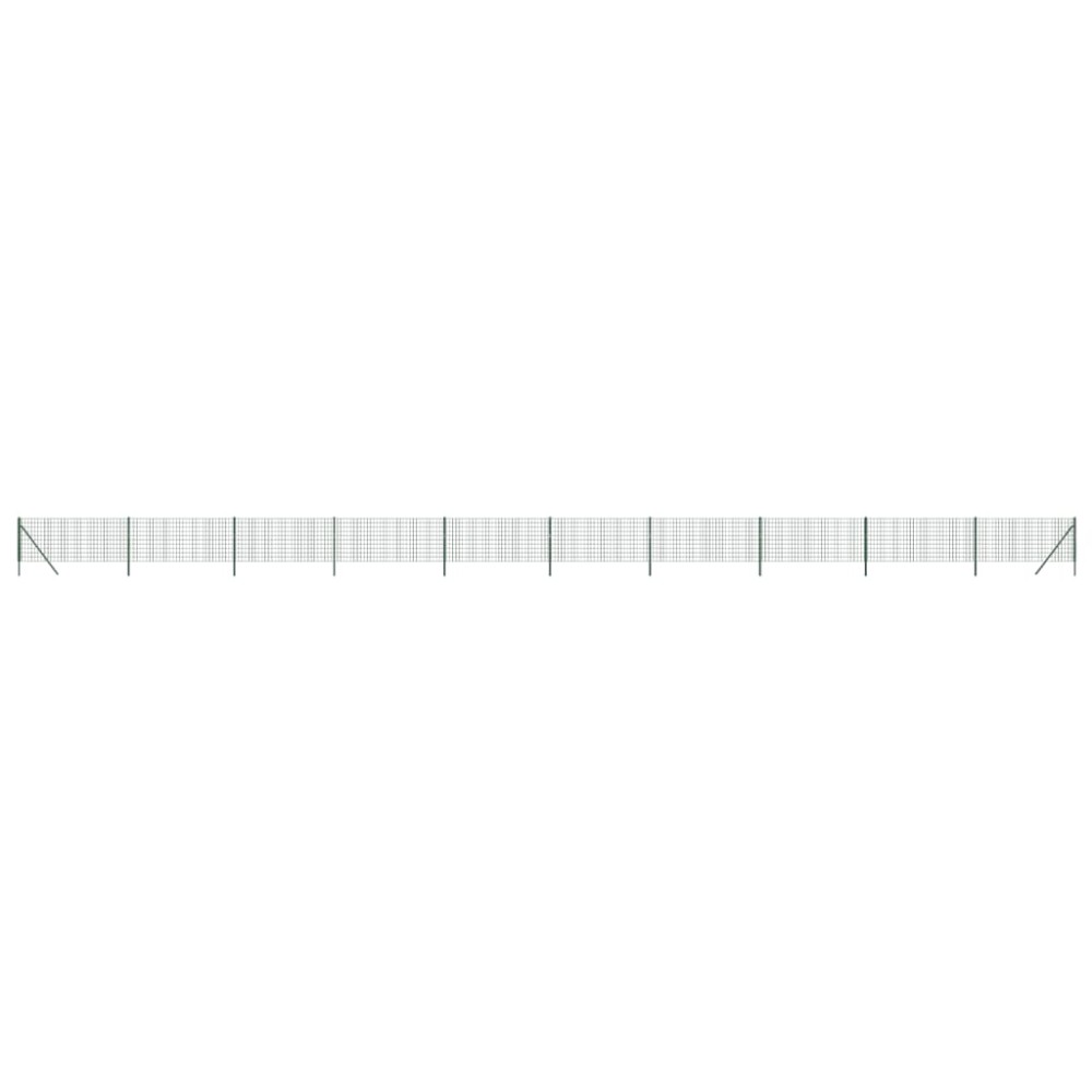 vidaXL Gard plasă de sârmă, verde, 0,8x25 m, oțel galvanizat