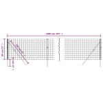 vidaXL Gard plasă de sârmă verde 0,8x10 m, oțel galvanizat vidaXL Gard plasă de sârmă verde 0,8x10 m, oțel galvanizat