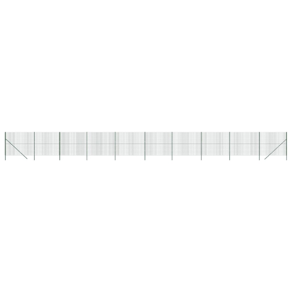 vidaXL Gard plasă de sârmă, verde, 1,8x25 m, oțel galvanizat