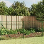 vidaXL Gard plasă de sârmă cu țăruși de fixare, verde, 0,8x10 m vidaXL Gard plasă de sârmă cu țăruși de fixare, verde, 0,8x10 m