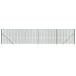 vidaXL Gard plasă de sârmă cu țăruși de fixare, verde, 1,4x10 m