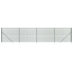 vidaXL Gard plasă de sârmă cu țăruși de fixare, verde, 1,6x10 m vidaXL Gard plasă de sârmă cu țăruși de fixare, verde, 1,6x10 m