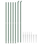 vidaXL Gard plasă de sârmă cu țăruși de fixare, verde, 1,6x10 m vidaXL Gard plasă de sârmă cu țăruși de fixare, verde, 1,6x10 m