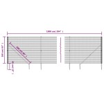 vidaXL Gard plasă de sârmă cu țăruși de fixare, verde, 1,6x10 m vidaXL Gard plasă de sârmă cu țăruși de fixare, verde, 1,6x10 m