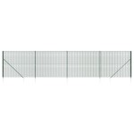 vidaXL Gard plasă de sârmă cu țăruși de fixare, verde, 1,8x10 m vidaXL Gard plasă de sârmă cu țăruși de fixare, verde, 1,8x10 m