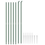 vidaXL Gard plasă de sârmă cu țăruși de fixare, verde, 1,8x10 m vidaXL Gard plasă de sârmă cu țăruși de fixare, verde, 1,8x10 m