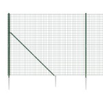 vidaXL Gard plasă de sârmă cu țăruși de fixare, verde, 1,8x10 m vidaXL Gard plasă de sârmă cu țăruși de fixare, verde, 1,8x10 m