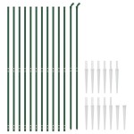 vidaXL Gard plasă de sârmă cu țăruși de fixare, verde, 1,4x25 m vidaXL Gard plasă de sârmă cu țăruși de fixare, verde, 1,4x25 m