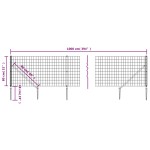 vidaXL Gard plasă de sârmă cu țăruși de fixare, verde, 0,8x10 m vidaXL Gard plasă de sârmă cu țăruși de fixare, verde, 0,8x10 m