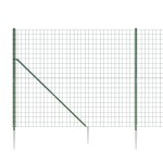 vidaXL Gard plasă de sârmă cu țăruși de fixare, verde, 1,4x10 m vidaXL Gard plasă de sârmă cu țăruși de fixare, verde, 1,4x10 m