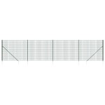 vidaXL Gard plasă de sârmă cu țăruși de fixare, verde, 2x10 m vidaXL Gard plasă de sârmă cu țăruși de fixare, verde, 2x10 m