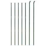 vidaXL Gard plasă de sârmă cu țăruși de fixare, verde, 2,2x10 m