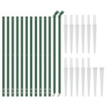 vidaXL Gard plasă de sârmă cu țăruși de fixare, verde, 0,8x25 m vidaXL Gard plasă de sârmă cu țăruși de fixare, verde, 0,8x25 m