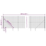 vidaXL Gard plasă de sârmă cu țăruși de fixare, verde, 1,8x25 m vidaXL Gard plasă de sârmă cu țăruși de fixare, verde, 1,8x25 m