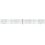 vidaXL Gard plasă de sârmă cu țăruși de fixare, verde, 0,8x10 m vidaXL Gard plasă de sârmă cu țăruși de fixare, verde, 0,8x10 m