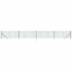 vidaXL Gard plasă de sârmă cu țăruși de fixare, verde, 1,1x10 m vidaXL Gard plasă de sârmă cu țăruși de fixare, verde, 1,1x10 m