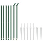 vidaXL Gard plasă de sârmă cu țăruși de fixare, verde, 1,1x10 m vidaXL Gard plasă de sârmă cu țăruși de fixare, verde, 1,1x10 m