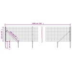 vidaXL Gard plasă de sârmă cu țăruși de fixare, verde, 1,1x10 m vidaXL Gard plasă de sârmă cu țăruși de fixare, verde, 1,1x10 m