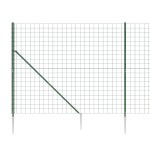 vidaXL Gard plasă de sârmă cu țăruși de fixare, verde, 1,4x10 m vidaXL Gard plasă de sârmă cu țăruși de fixare, verde, 1,4x10 m
