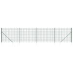 vidaXL Gard plasă de sârmă cu țăruși de fixare, verde, 1,6x10 m vidaXL Gard plasă de sârmă cu țăruși de fixare, verde, 1,6x10 m