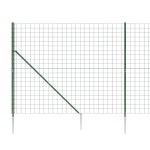 vidaXL Gard plasă de sârmă cu țăruși de fixare, verde, 1,6x10 m vidaXL Gard plasă de sârmă cu țăruși de fixare, verde, 1,6x10 m