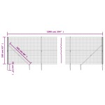 vidaXL Gard plasă de sârmă cu țăruși de fixare, verde, 1,6x10 m vidaXL Gard plasă de sârmă cu țăruși de fixare, verde, 1,6x10 m