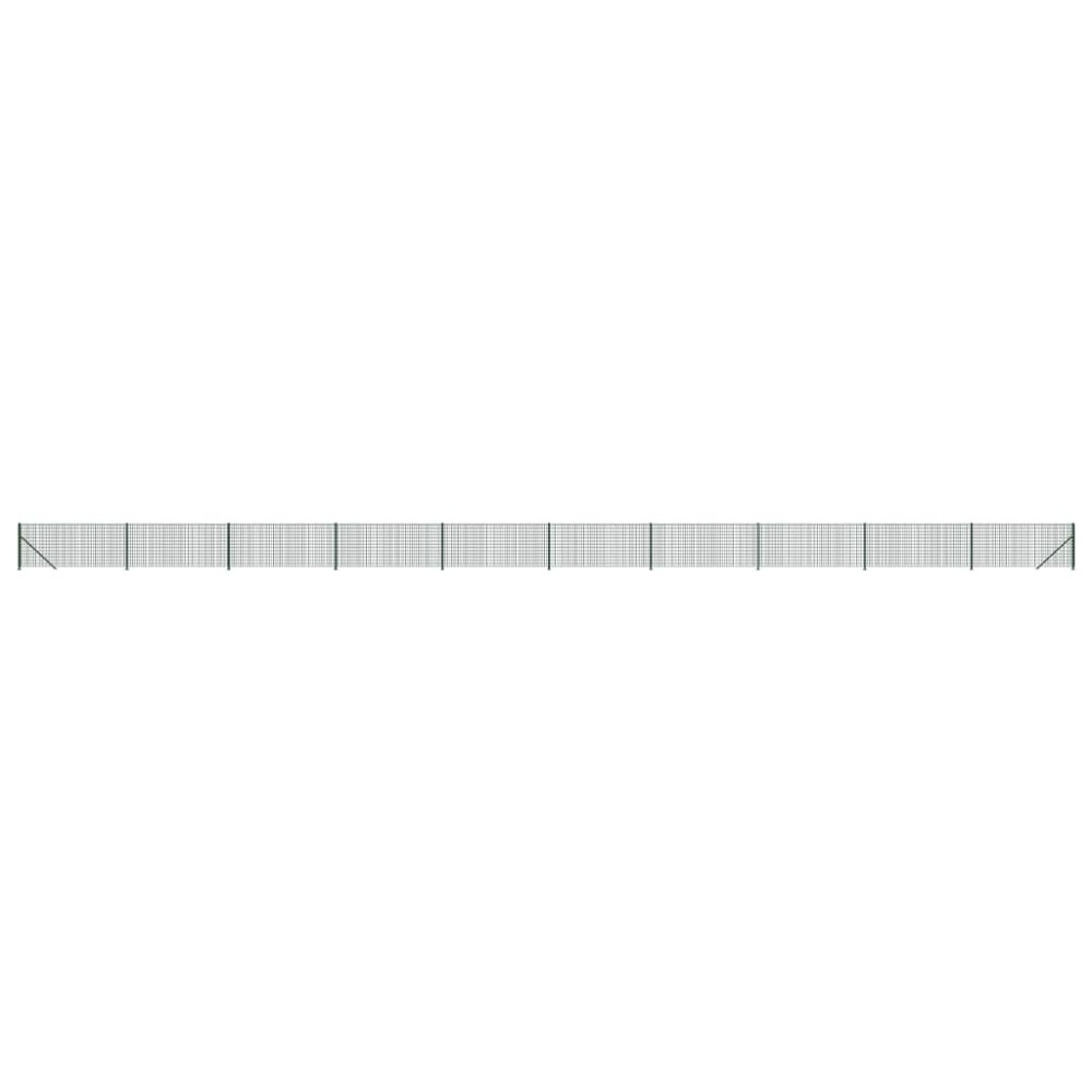 vidaXL Gard plasă de sârmă cu bordură, verde, 0,8x25 m