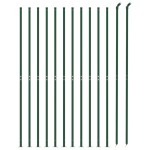 vidaXL Gard plasă de sârmă cu bordură, verde, 2,2x25 m vidaXL Gard plasă de sârmă cu bordură, verde, 2,2x25 m
