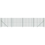 vidaXL Gard plasă de sârmă cu bordură, verde, 1,4x10 m vidaXL Gard plasă de sârmă cu bordură, verde, 1,4x10 m