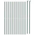 vidaXL Gard plasă de sârmă cu bordură, verde, 0,8x25 m