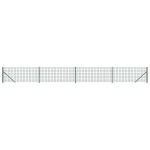 vidaXL Gard plasă de sârmă cu bordură, verde, 1,1x10 m
