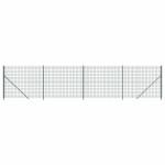 vidaXL Gard plasă de sârmă cu bordură, verde, 1,4x10 m vidaXL Gard plasă de sârmă cu bordură, verde, 1,4x10 m