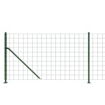 vidaXL Gard plasă de sârmă cu bordură, verde, 0,8x25 m