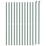 vidaXL Gard plasă de sârmă cu bordură, verde, 1,1x25 m vidaXL Gard plasă de sârmă cu bordură, verde, 1,1x25 m