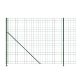 vidaXL Gard plasă de sârmă cu bordură, verde, 2x25 m