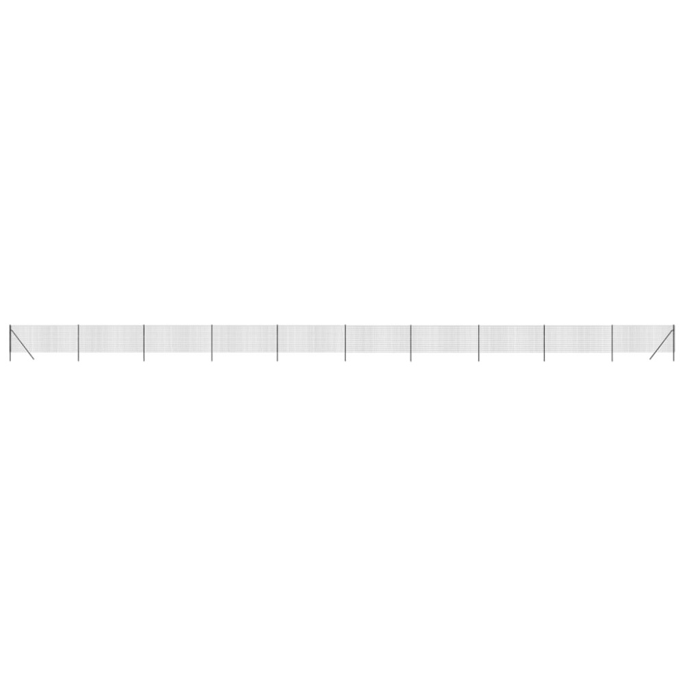 vidaXL Gard plasă de sârmă, antracit, 0,8x25 m, oțel galvanizat