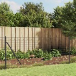 vidaXL Gard plasă de sârmă, antracit, 0,8x25 m, oțel galvanizat vidaXL Gard plasă de sârmă, antracit, 0,8x25 m, oțel galvanizat